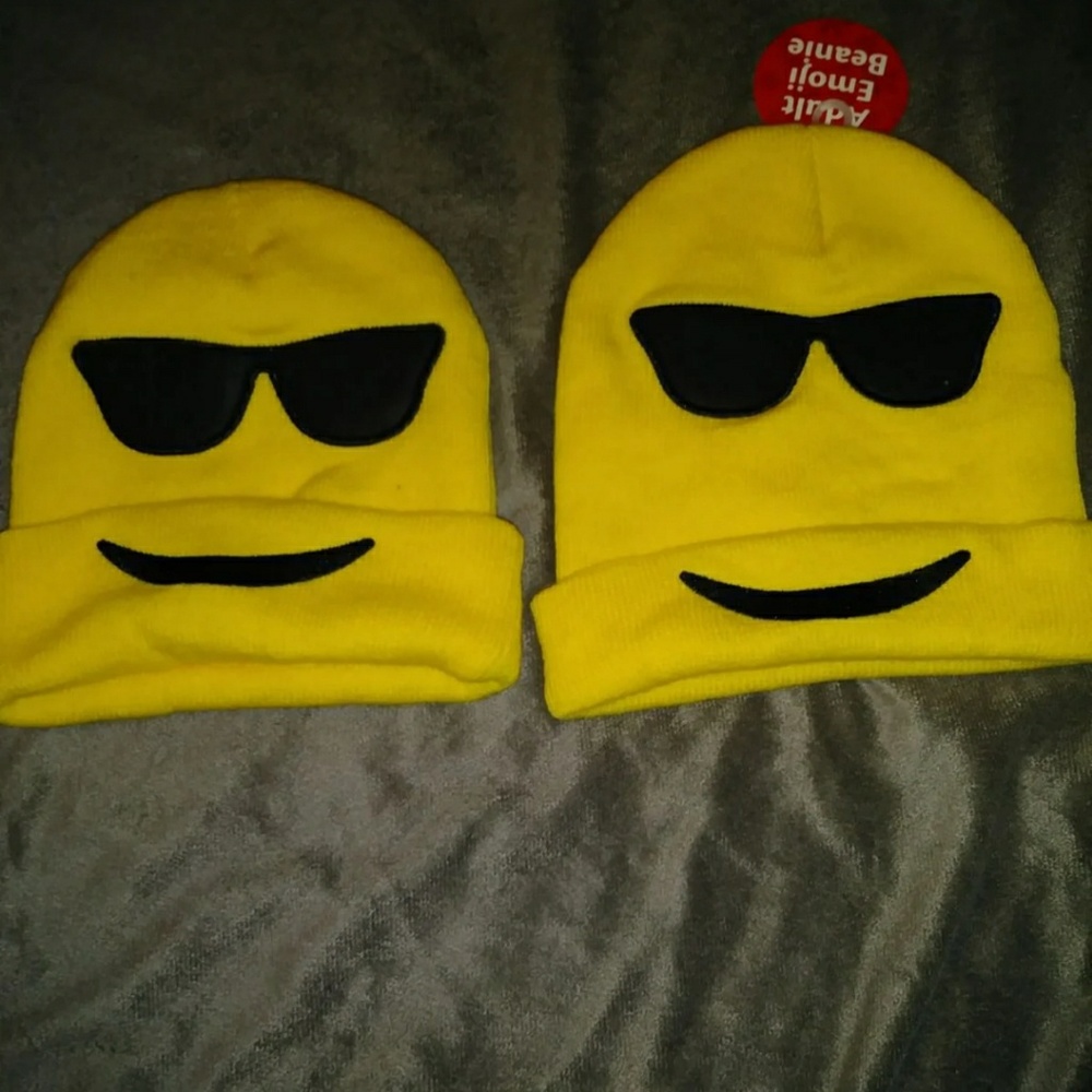 2 emoji beanies